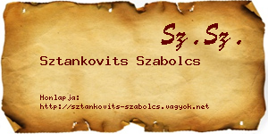 Sztankovits Szabolcs névjegykártya